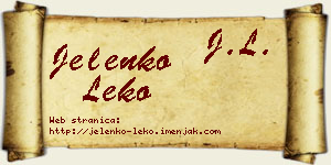 Jelenko Leko vizit kartica